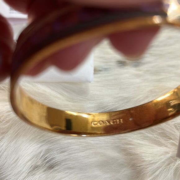 COACH Gold & Purple Bangle Bracelet - Picture 5 of 6